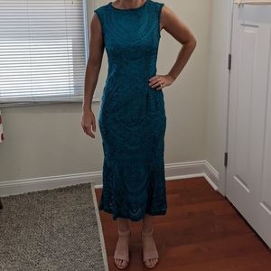 JS Collection teal blue dress. Size 4